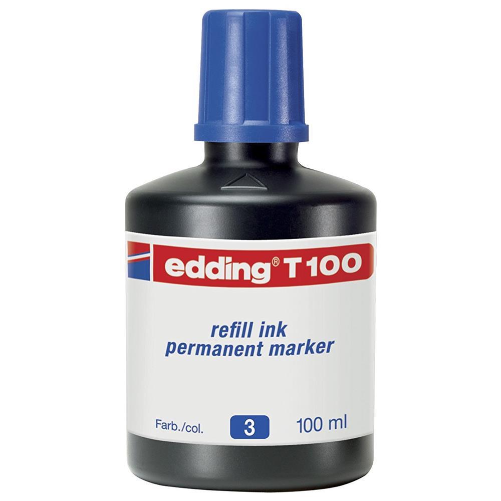 Edding T100 Permanent Kalem Mürekkebi 100 ml - Mavi