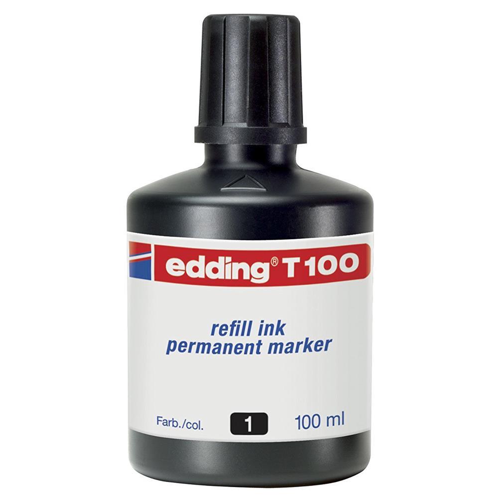 Edding T100 Permanent Kalem Mürekkebi 100 ml - Siyah