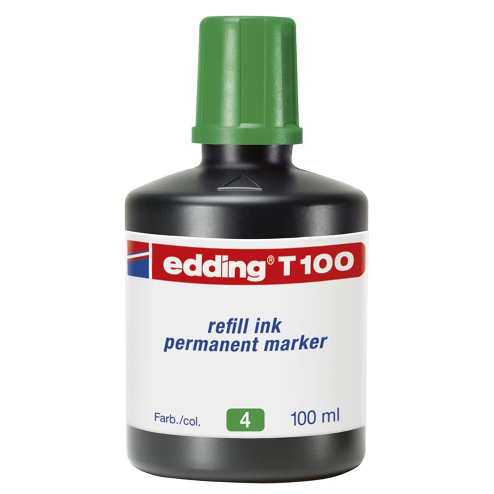 Edding T100 Permanent Kalem Mürekkebi 100 ml - Yeşil