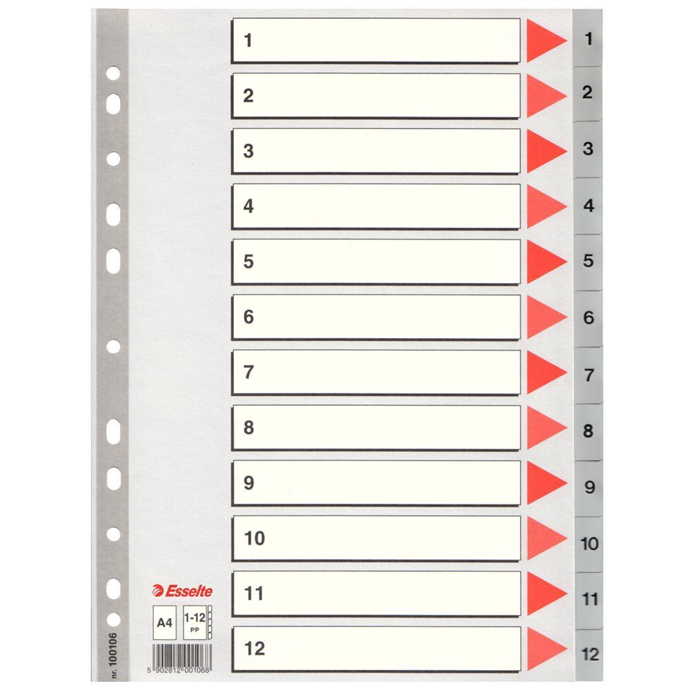 Esselte 10010615 Seperatör A4 1-12 Rakam