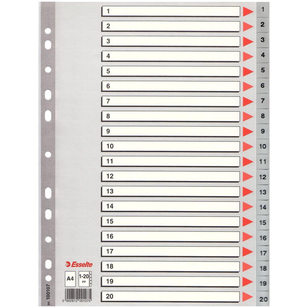 Esselte 10010715 Seperatör A4 1-20 Rakam