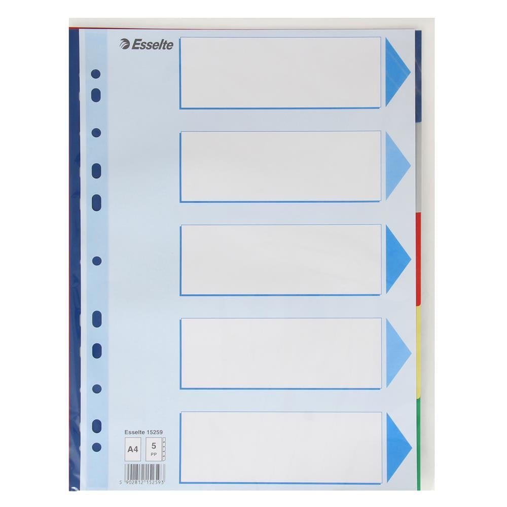 Esselte 1525915 Seperatör A4 5 Renk