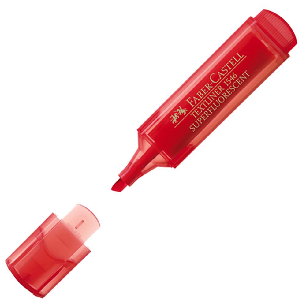 Faber Castell 1546 Fosforlu Kalem - Kırmızı