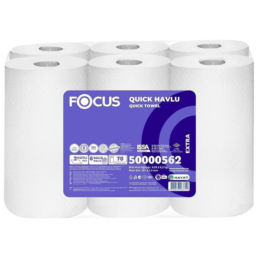 Focus Optimum Hareketli Kağıt Havlu Çift Katlı 21 cm x 70 m - 6 Adet