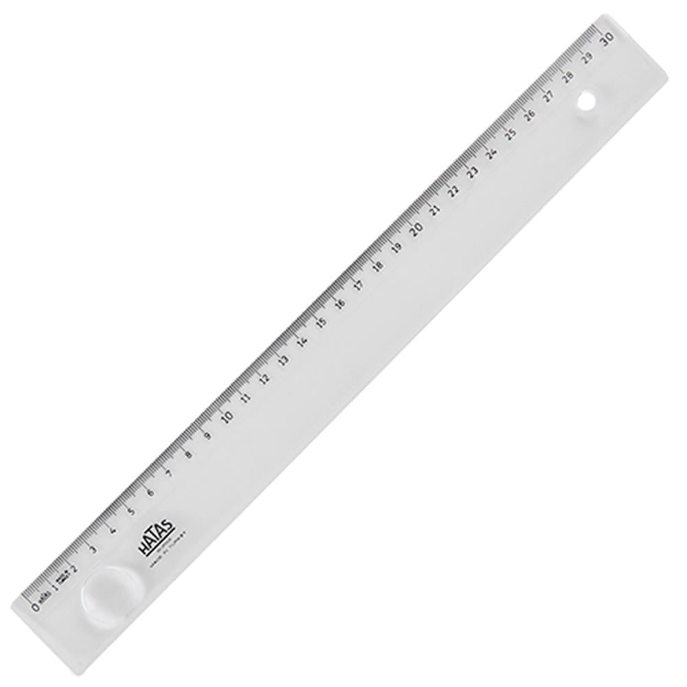 Hatas 0161 Plastik Cetvel Büyüteçli 30 cm