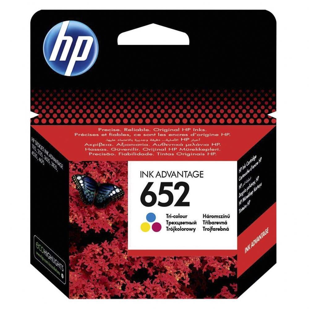 HP 652 F6V24AE Mürekkep Kartuş 200 Sayfa - Üç Renkli