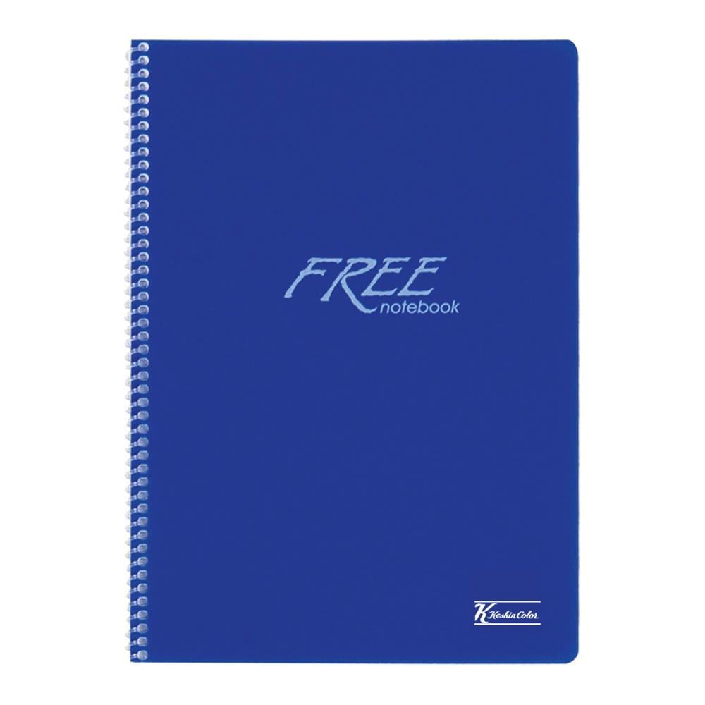 Keskin Color Free Spiralli Defter A4 80 Yaprak Çizgili Plastik Kapak - Lacivert