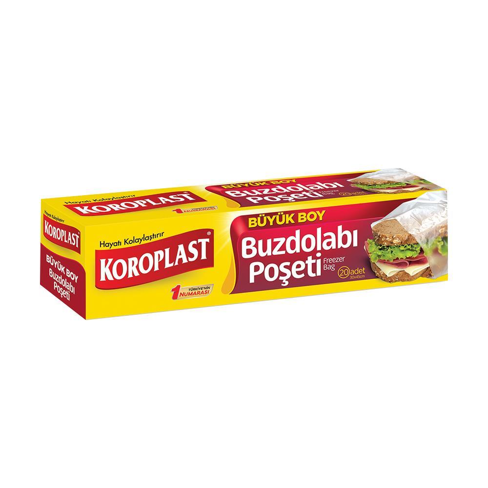 Koroplast Buzdolabı Poşeti Büyük Boy 30 x 45 cm 20 Adet