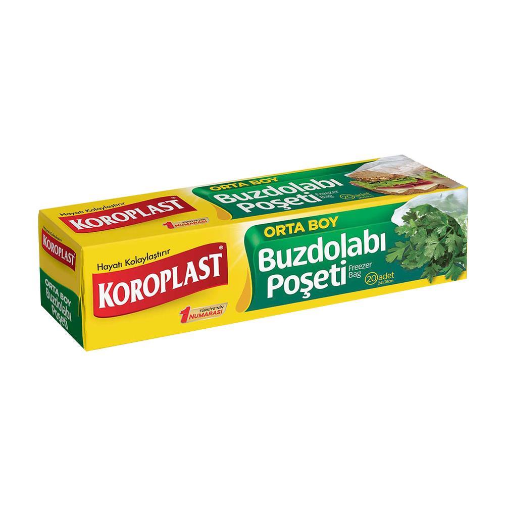 Koroplast Buzdolabı Poşeti Orta Boy 24 x 38 cm 20 Adet