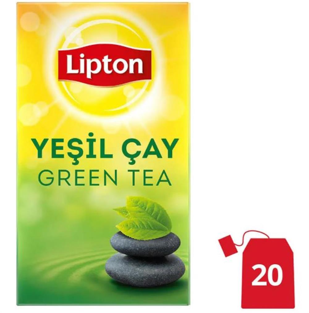 Lipton Sade Yeşil Bardak Poşet Çay 20'li