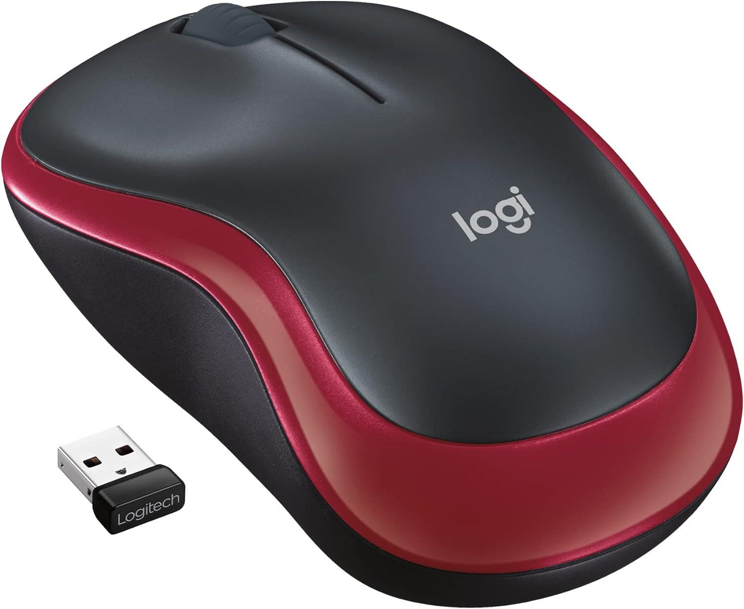 LOGITECH M185 KIRMIZI (2237) MOUSE KABLOSUZ ADET