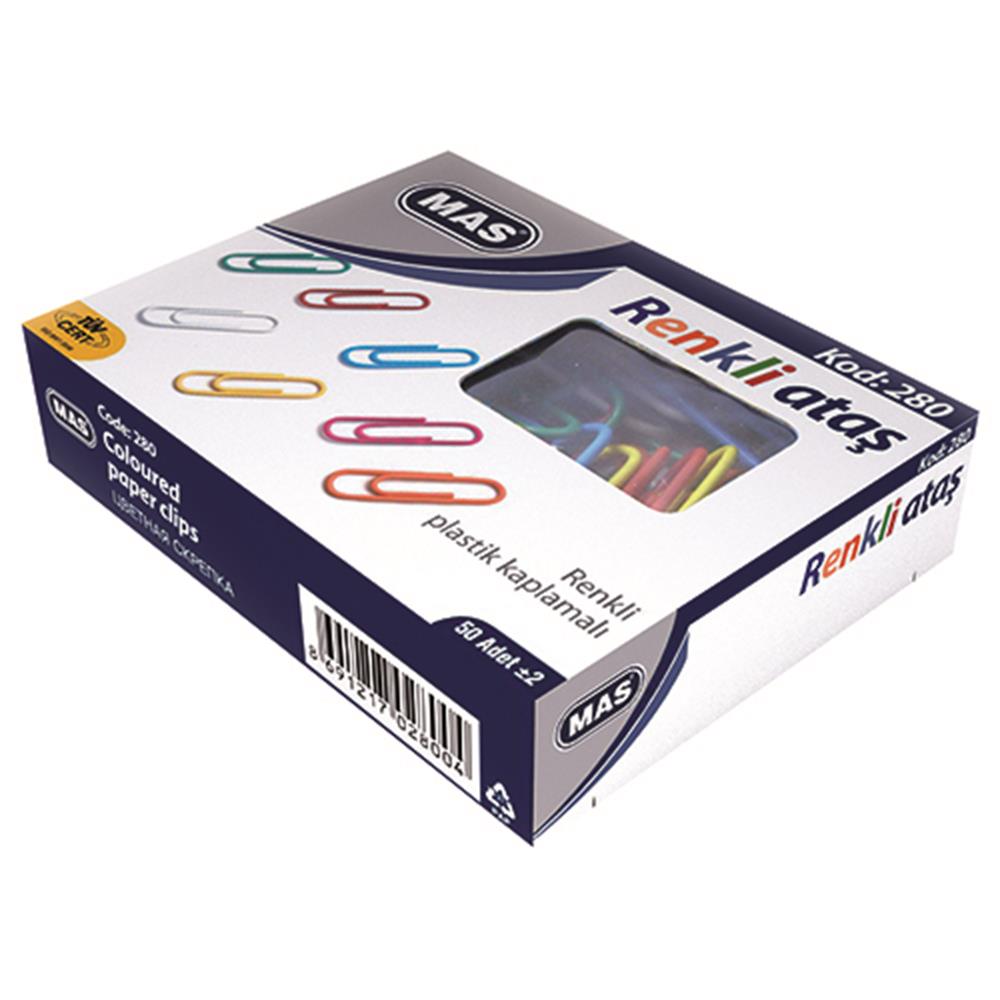 MAS 280 Ataş 28 mm No3 50 Adet - Karışık Renk