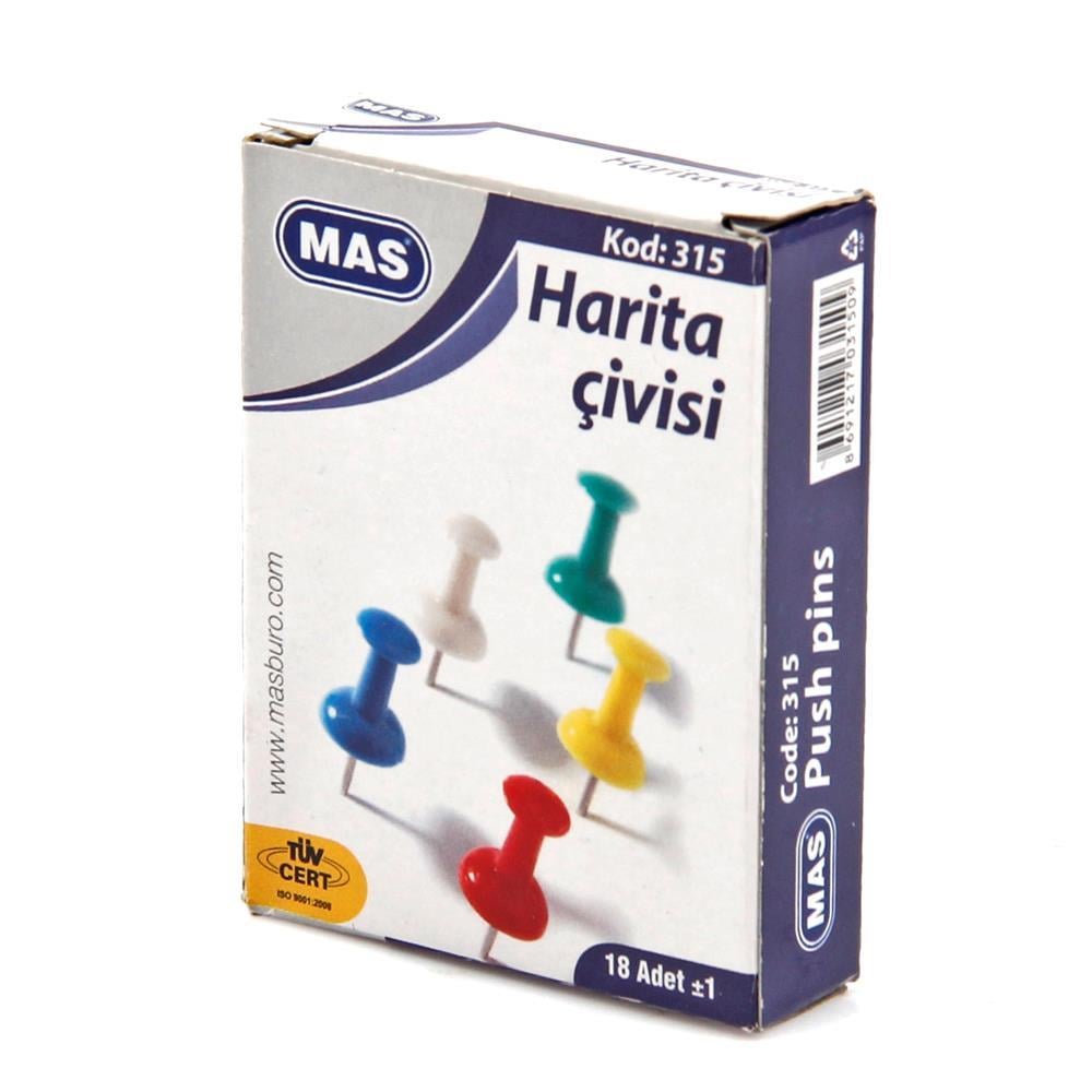 MAS 315 Harita Çivisi - Renkli