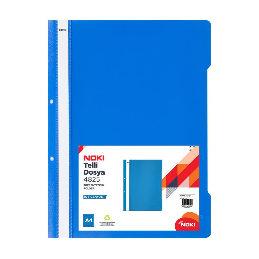 Noki XL 4825 Telli Dosya Plastik 25 Adet - Mavi