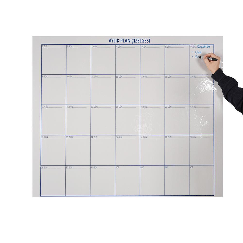 Panda Pan777 Pratik Kağıt Tahta Aylık Plan 110 x 100 cm