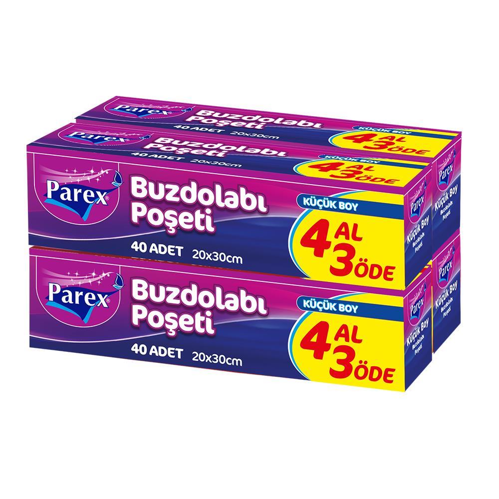 Parex Buzdolabı Poşeti Küçük Boy 20 x 30 cm 40 Adet 4 Al 3 Öde