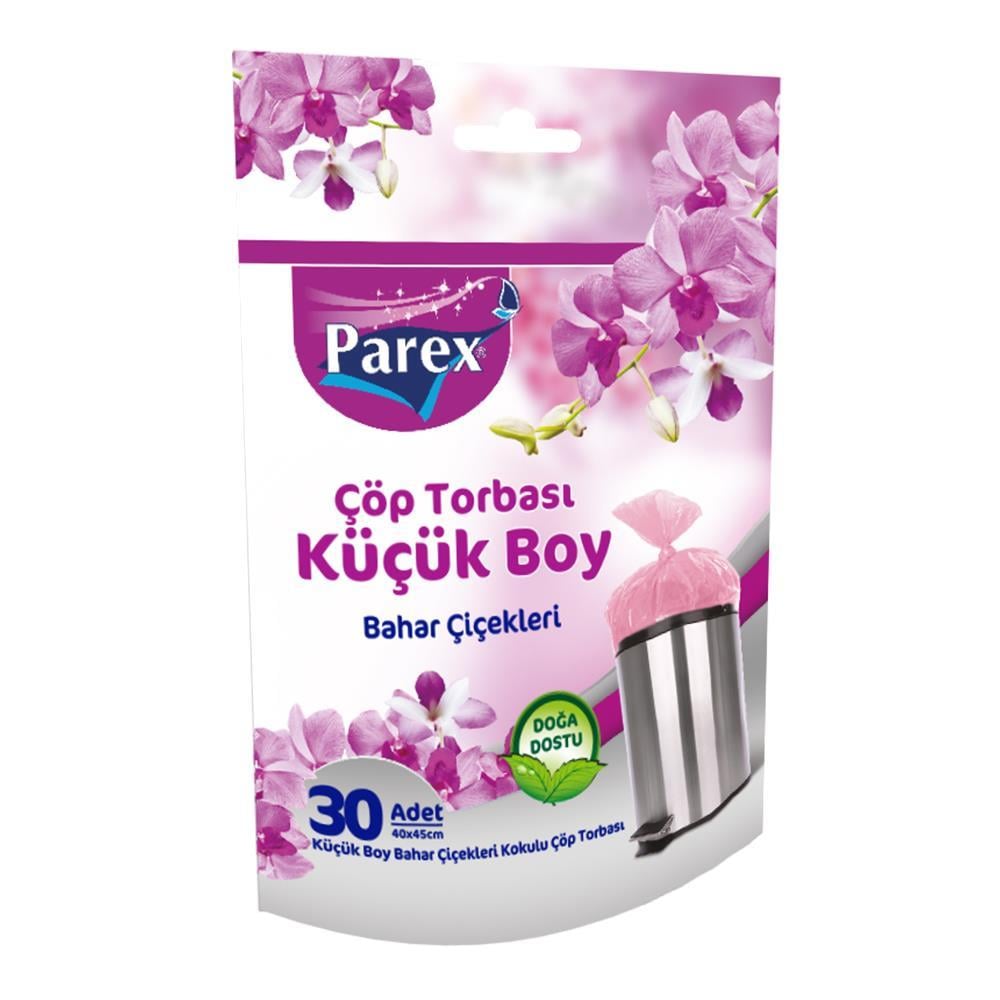 Parex Çöp Poşeti Küçük Boy 40 x 45 cm 30 Adet - Pembe