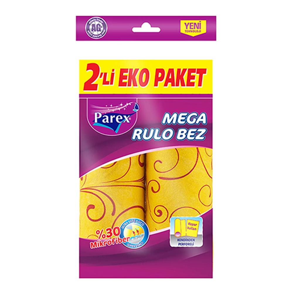 Parex Mega Temizlik Bezi Eko 27 cm x 2.57 m 2 Adet - Sarı