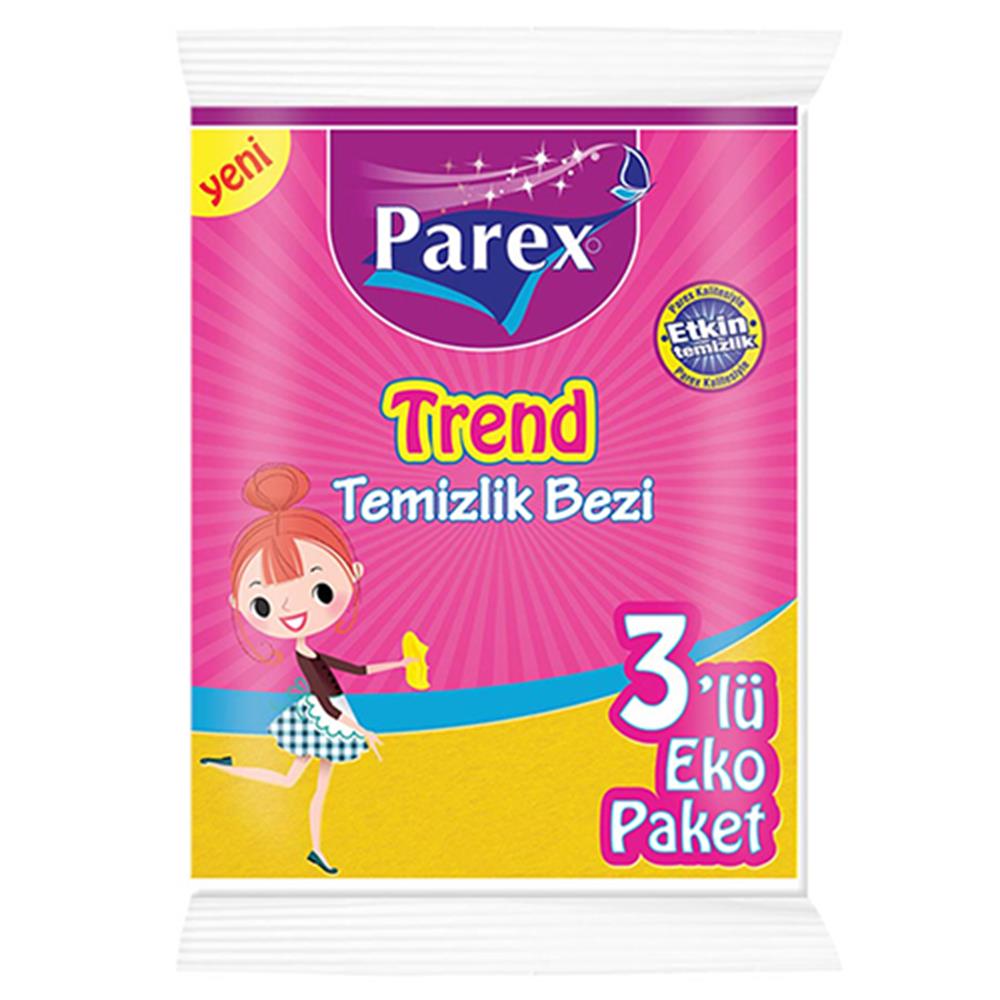 Parex Trend Temizlik Bezi Eko Paket 38 x 40 cm 3 Adet - Sarı