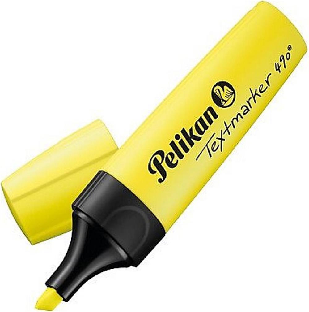 Pelikan Fosforlu Kalem 490 Pastel Sarı 10'lu