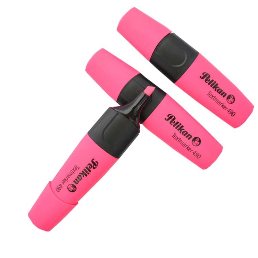 Pelikan Fosforlu Kalem 490 Pembe 10'lu
