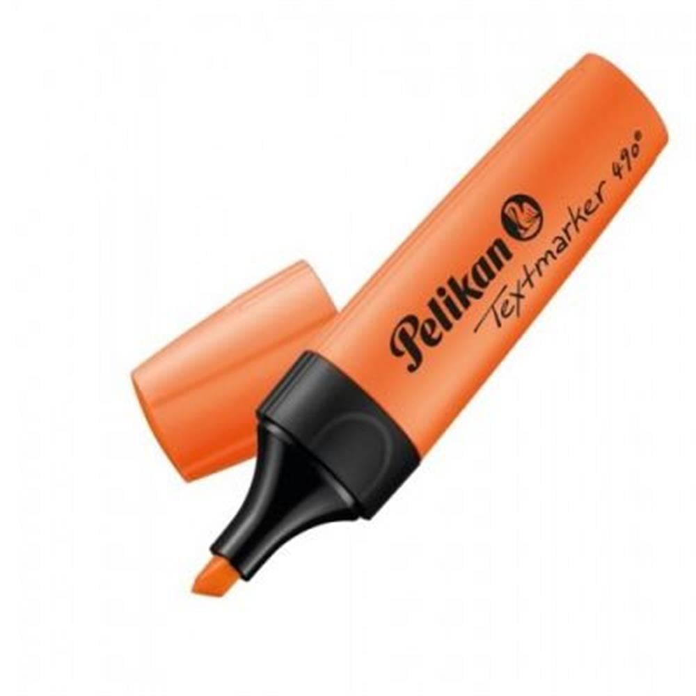Pelikan Fosforlu Kalem 490 Turuncu 10'lu