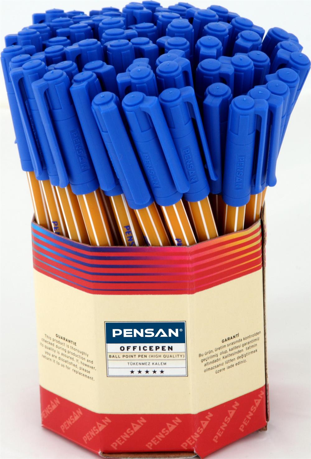 PENSAN OFİSPEN TÜKENMEZ KALEM 1 MM MAVİ 60'lı