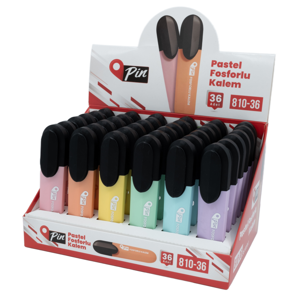 PİN FOSFORLU KALEM 810 6 RENK PASTEL