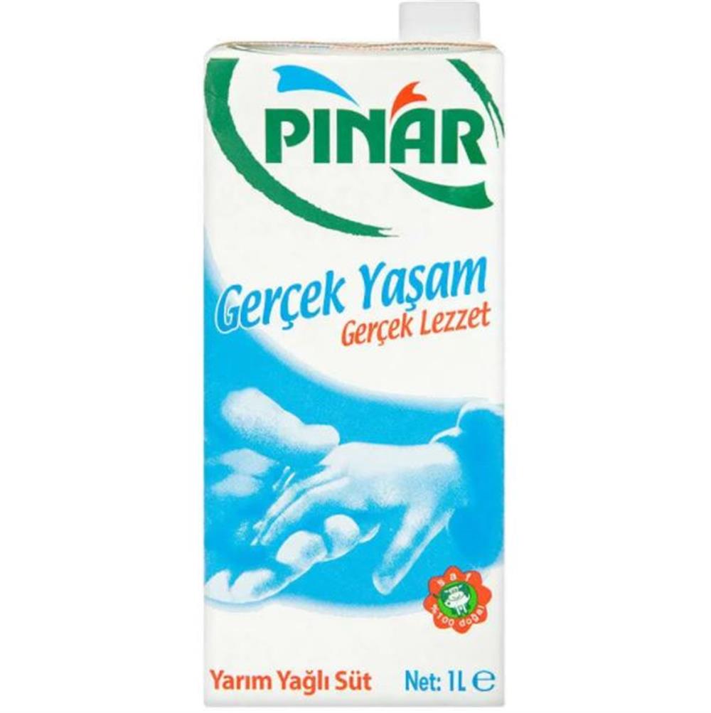 Pınar Yarım Yağlı Süt 1 lt 12'li Paket