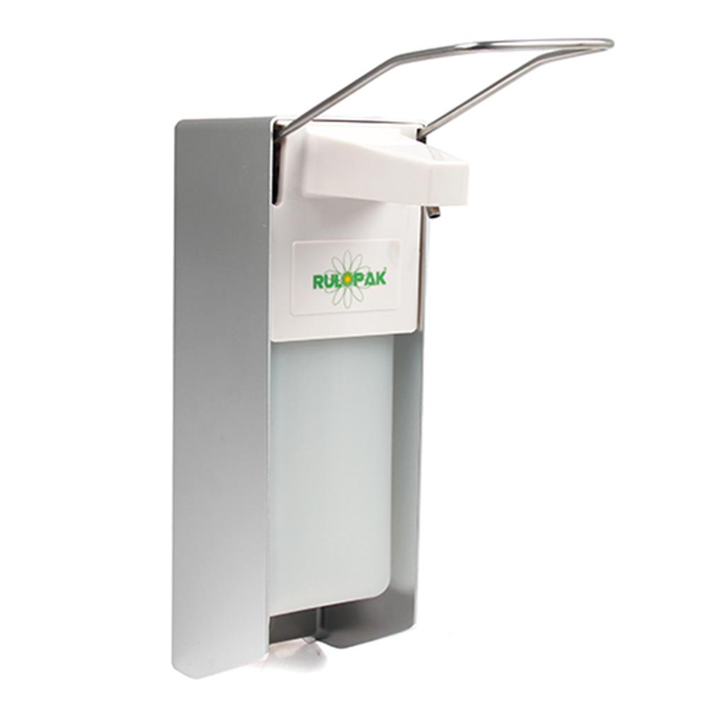 Rulopak R-4055 Dirsek Kumandalı Sprey ve Sıvı Sabun Dispenseri Paslanmaz Alüminyum 1 L - Gri
