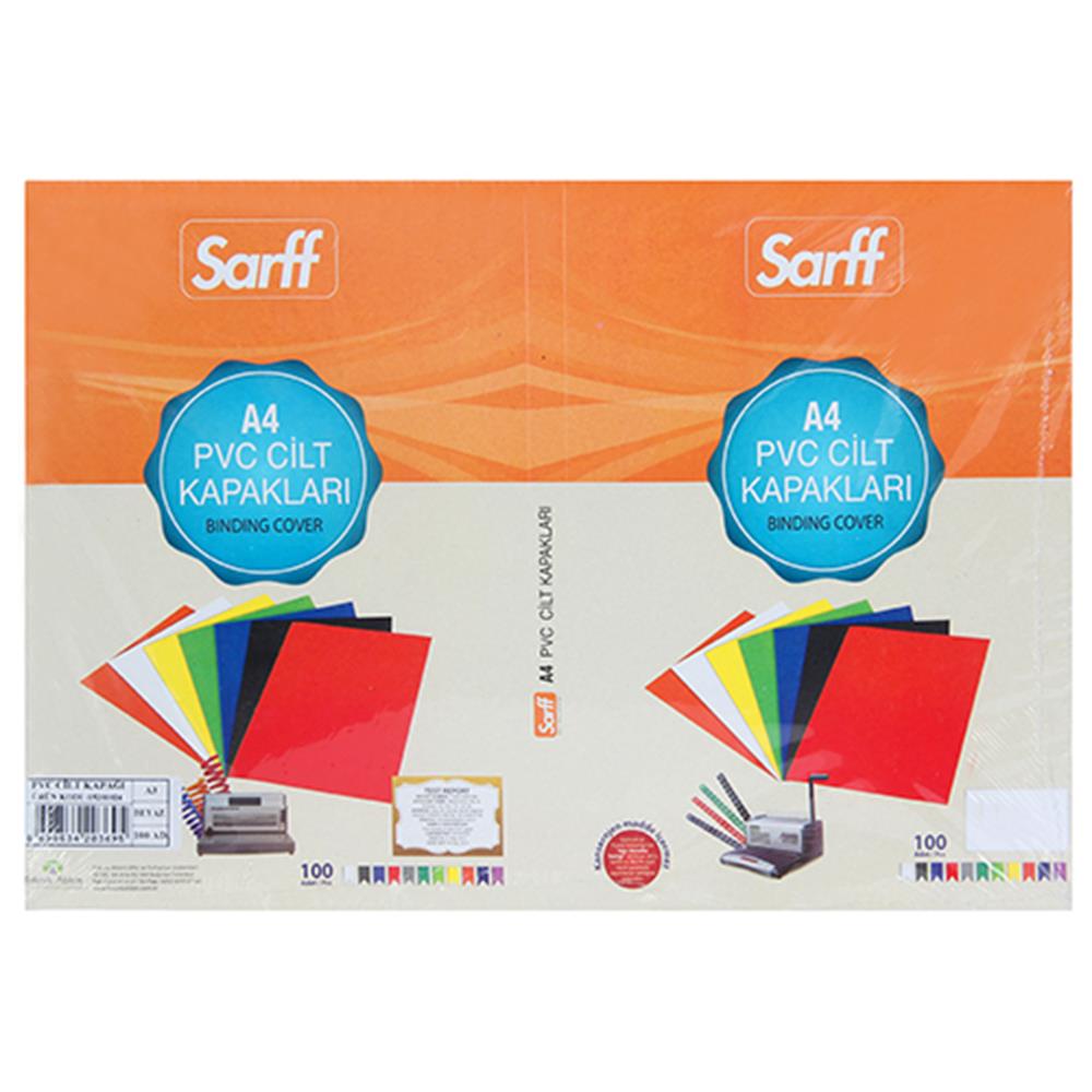 Sarff Cilt Kapağı PVC 160 Micron A3 100 Adet - Beyaz