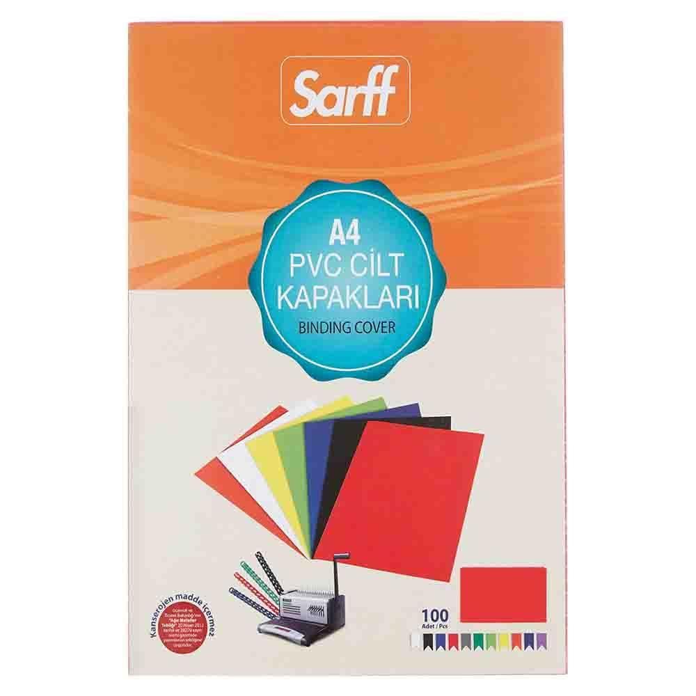 Sarff Cilt Kapağı PVC 160 Micron A4 100 Adet - Kırmızı
