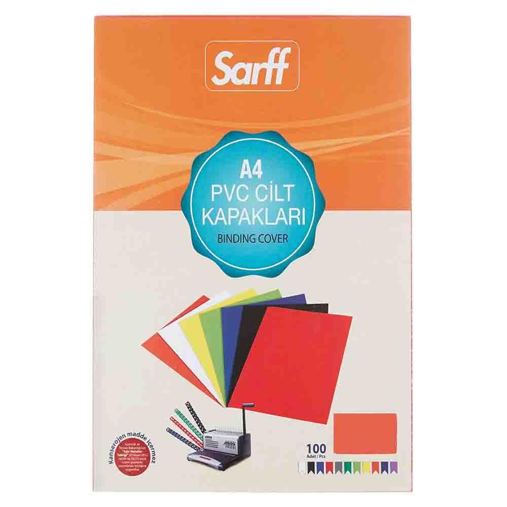 Sarff Cilt Kapağı PVC 160 Micron A4 100 Adet - Turuncu
