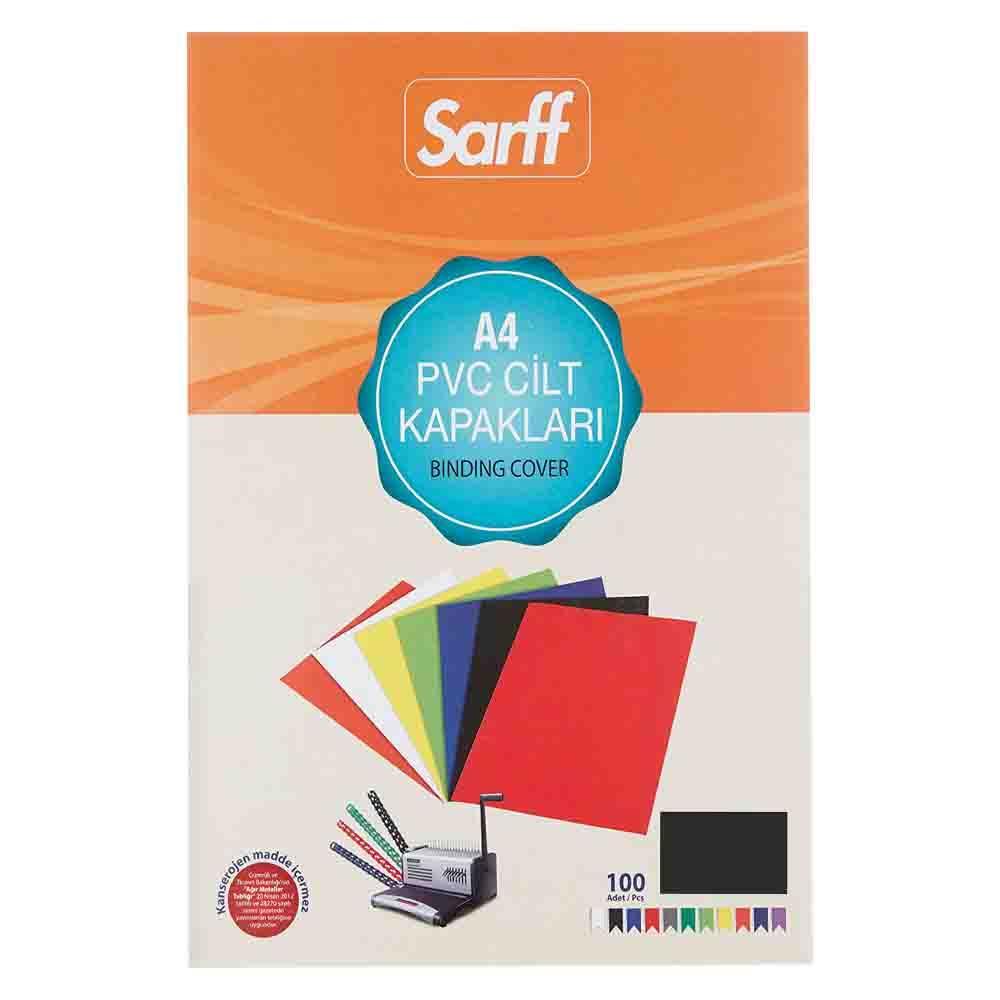 Sarff Cilt Kapağı PVC 160 Micron A4 100 Adet - Siyah