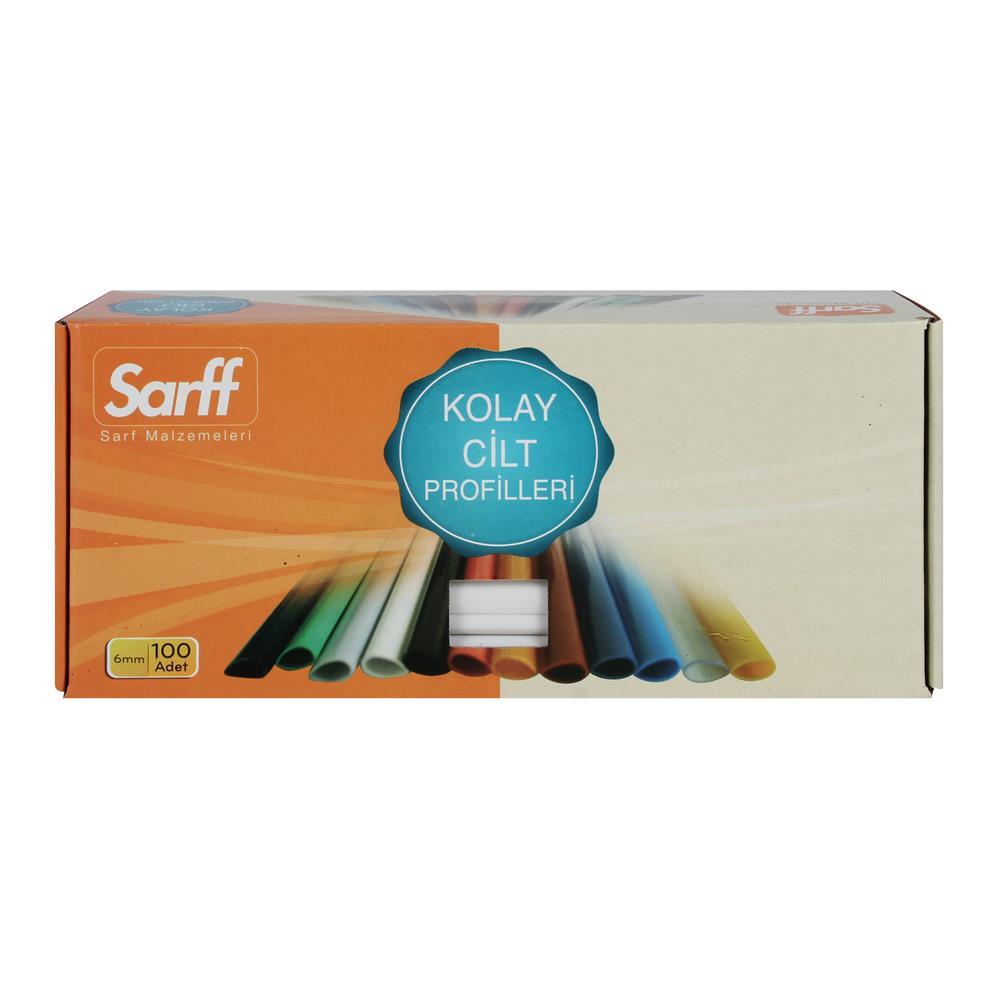 Sarff Oval Sırtlık PVC 6 mm 100 Adet - Beyaz