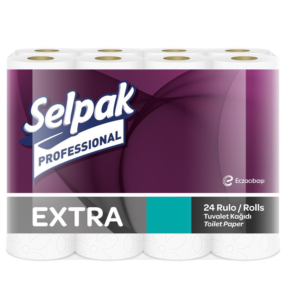 Selpak Professional Extra Tuvalet Kağıdı Çift Katlı 180 Yaprak 22.32 m - 24 Adet