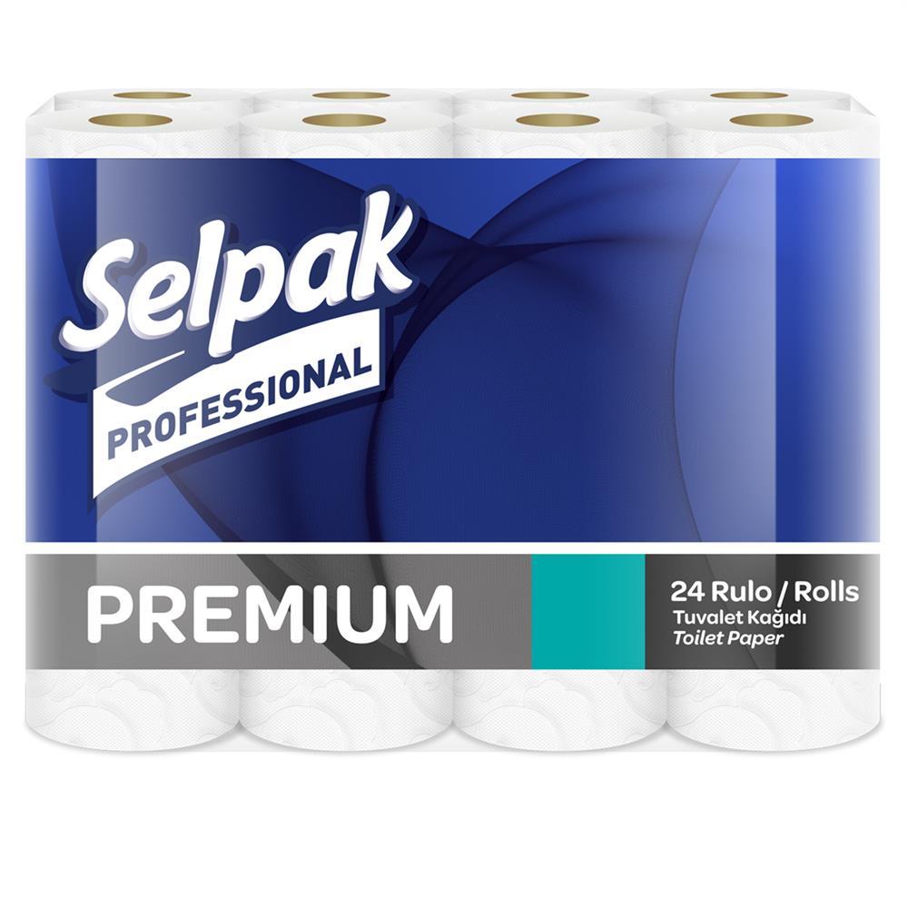 Selpak Professional Premium Tuvalet Kağıdı Üç Katlı 150 Yaprak 18.6 m - 24 Adet
