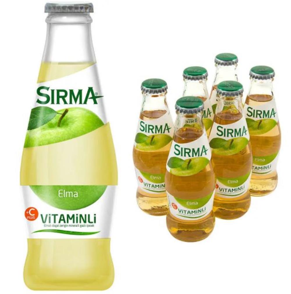 Sırma Vitaminli C-Plus Elma Maden Suyu 200 ml 6'lı Paket