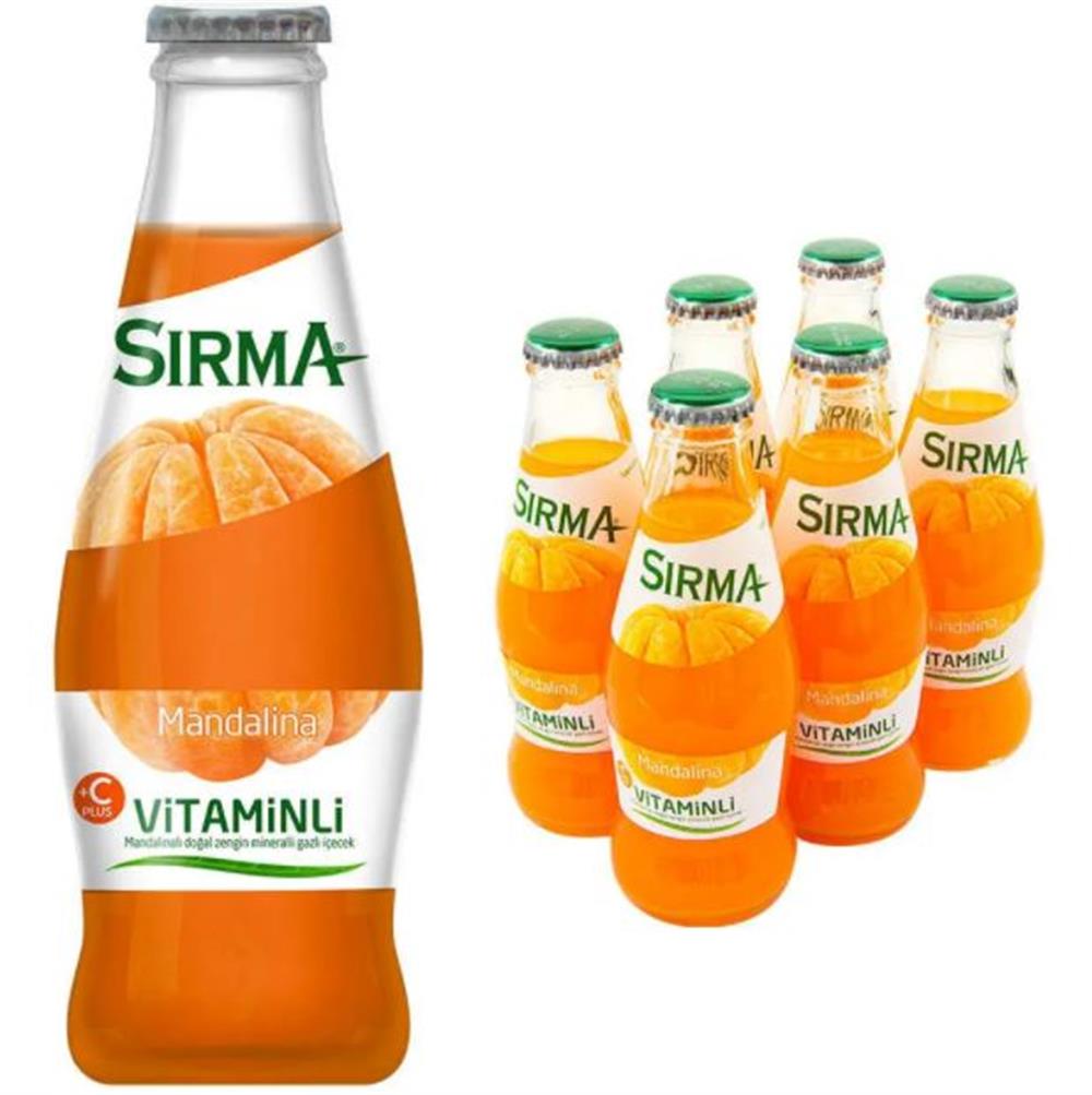 Sırma Vitaminli C-Plus Mandalina Maden Suyu 200 ml 6'lı Paket