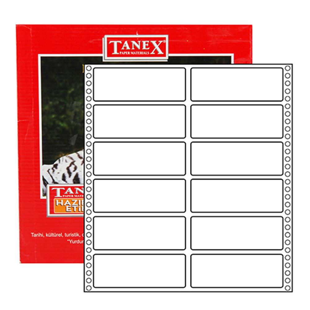 Tanex TN-0017 Yazıcı Etiketi Sürekli Form 35 x 97 mm 1.200 Adet - Beyaz