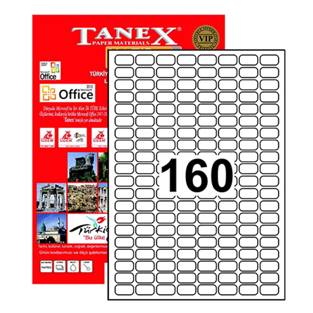 Tanex TW-2280 Yazıcı Etiketi 22 x 12 mm 16.000 Adet - Beyaz