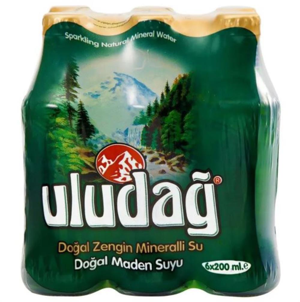 Uludağ Doğal Maden Suyu Sade 200 ml 6'lı Paket