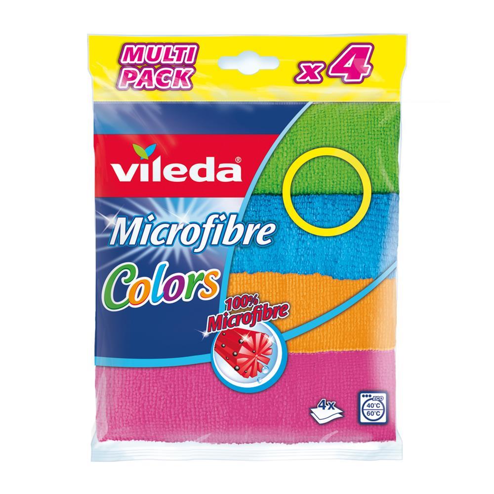 Vileda Colors Mikrofiber Temizlik Bezi 30 x 30 cm 4 Adet - Karışık Renkler