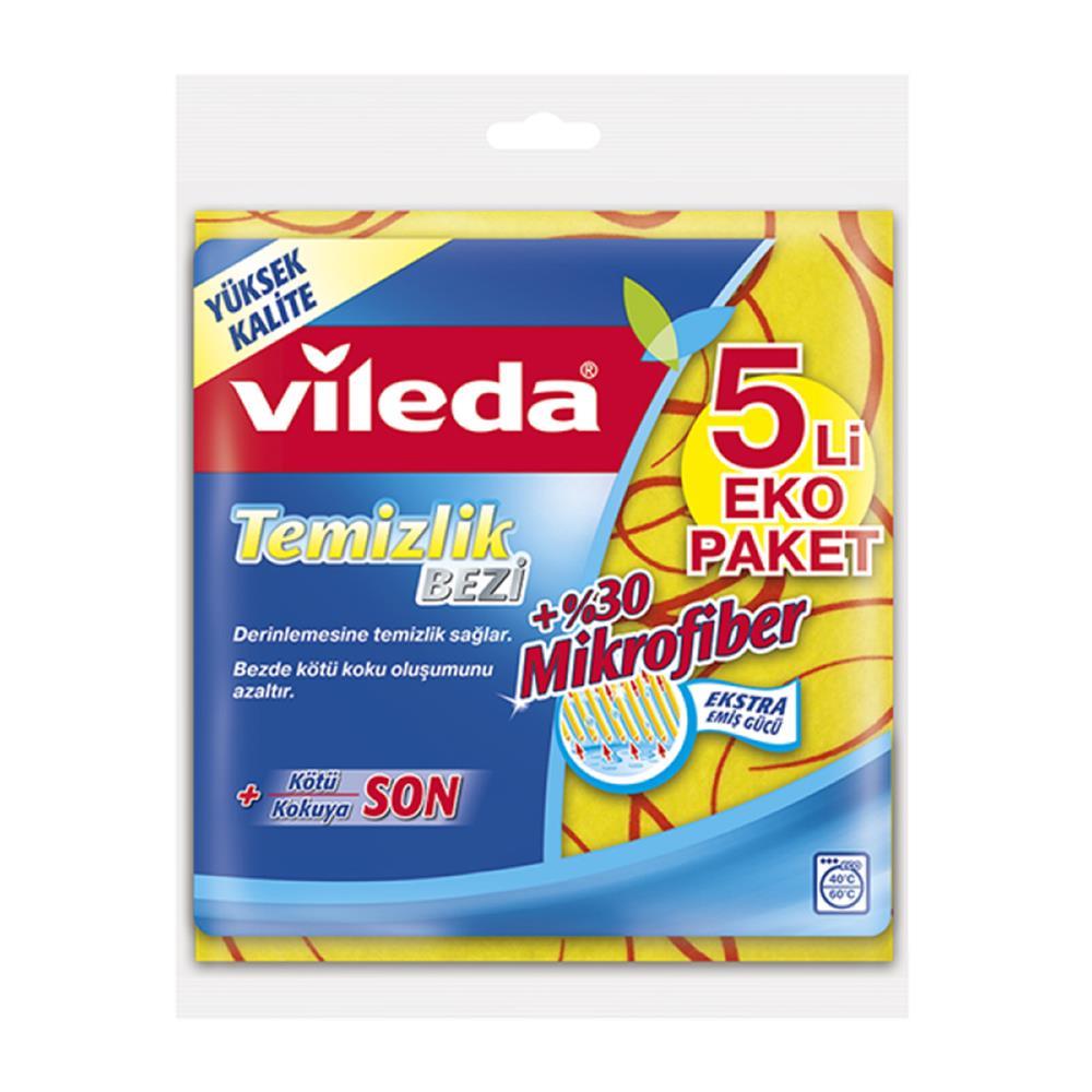 Vileda Mikrofiber Temizlik Bezi Avantaj Paketi 35 x 40 cm 5 Adet - Sarı