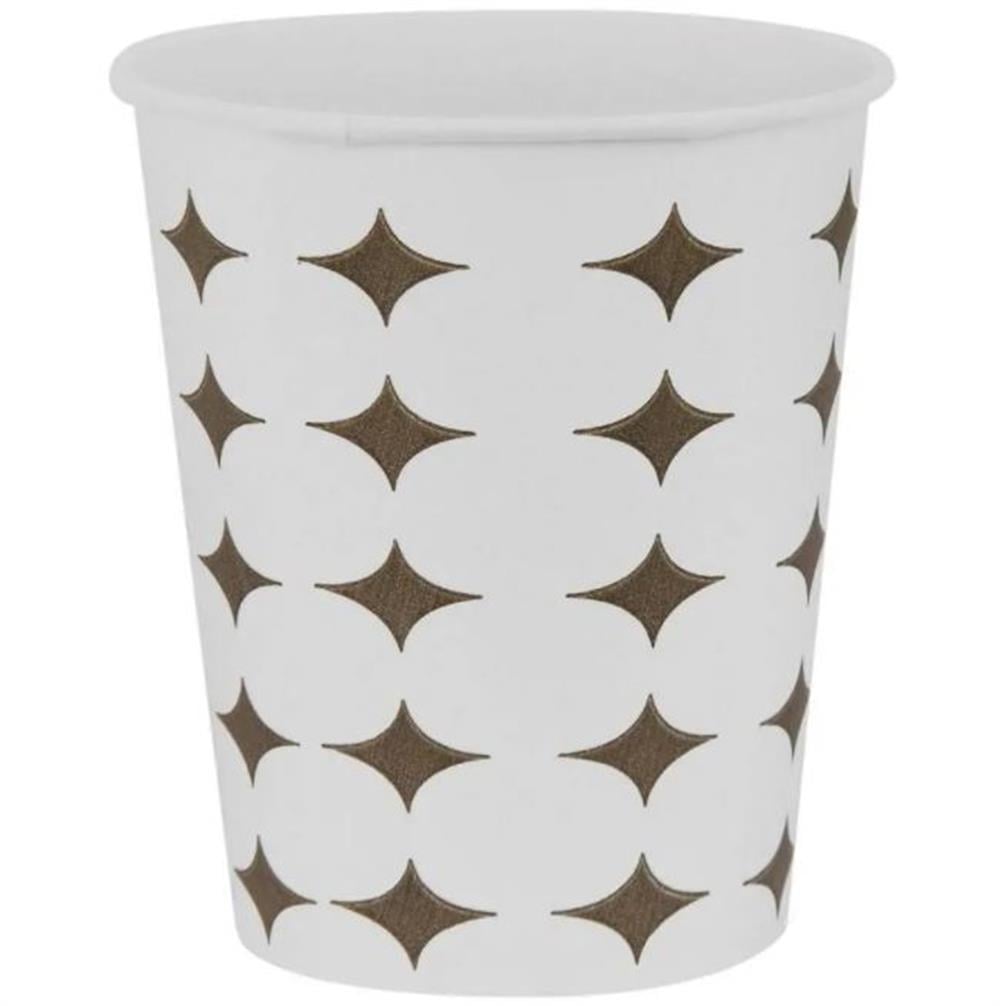 Yıldız Desenli Karton Bardak 7 Oz 50'li Paket