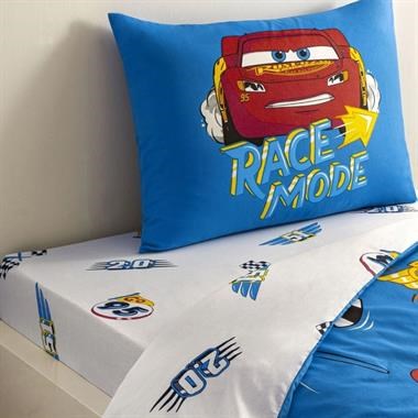 Taç Lisanslı Disney Cars Lets Race Tek Kişilik Nevresim Takımı