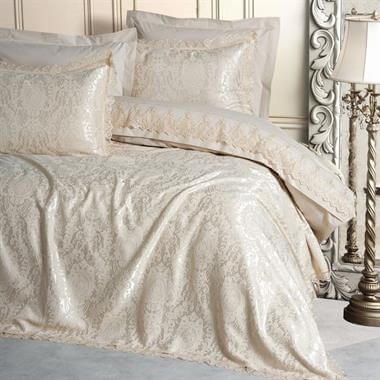 Cotton Box Chi Chi Çift Kişilik Pikeli Nevresim Takımı Silva Cappuccino