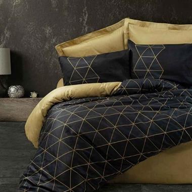 Dark Tek Kişilik Nevresim Takımı Veta Gold