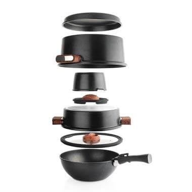 Schafer 1S4661-20003-SIY01 Matrix Döküm Tencere Seti 8 Parça-Siyah