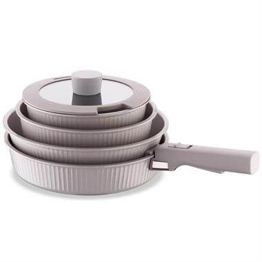 Korkmaz A2799 Pratika Çıkarılabilir Saplı 10 Parça Tencere Tava Seti